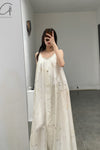 Mutedance 24 Spring/Summer Printed Flowing Long Dress MD-MD24SS29-H hoary PM141